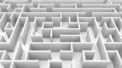Big maze. 3D rendering Illustrazione stock