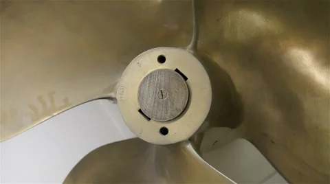 The big metal ship propeller Stock Footage 58608744