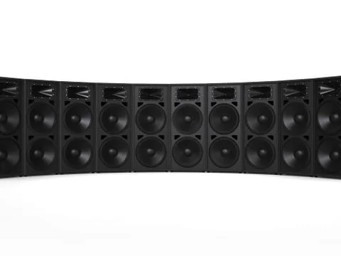 Big mid range loudspeakers semicircle Stock Illustration