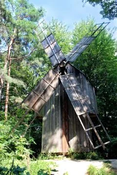 Big mill in the forest Stock Photos