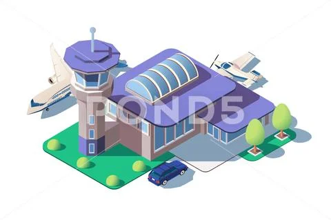 Big modern airport Stock Illustration