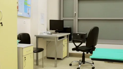 Big modern endoscopy, colonoscopy, gastroscopy treating room in hospital Stock Footage 70208986