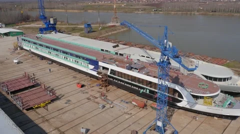 Big modern shipyard Stock Footage 60243360