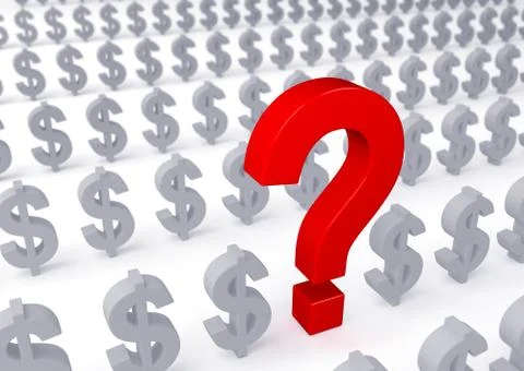 Big money question Stock Illustration