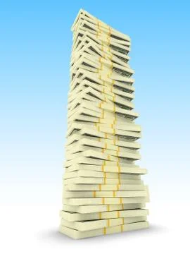 Big money stack from dollars. Finance concepts Stock Photos