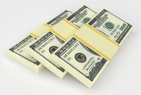 Big money stack from dollars usa Stock Photos