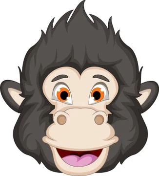 Big monkey face Stock Illustration