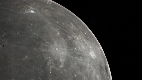 Big Moon close up and craters in a 3D animation Stock-Footage 240431427