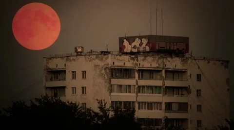 Big Moon 動画素材 8519346