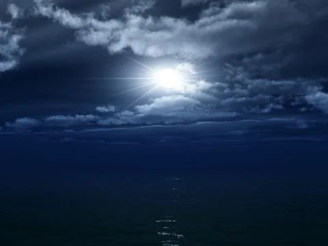 Big moon Illustrazione stock