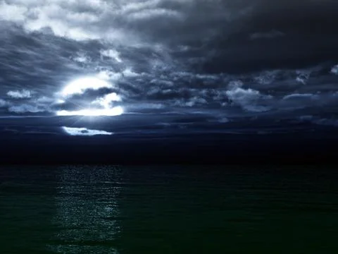 Big moon Illustrazione stock