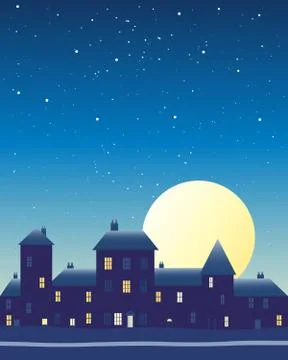Big moon Stock Illustration