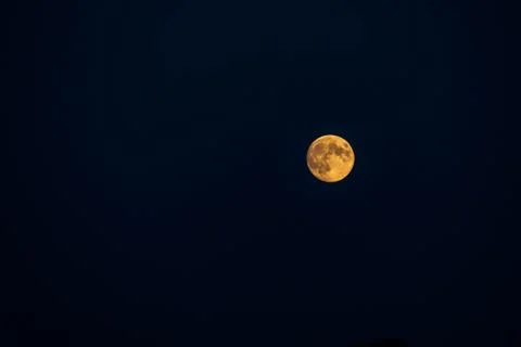 Big moon in its full phase with detailed craters visible on its edges, all in Stock Photos