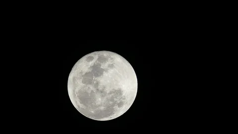 Big moon moving at night on the black sky 스톡 동영상 86529481
