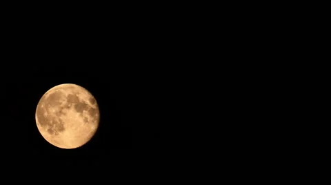 Big Moon in Sky Stock Footage 59933217