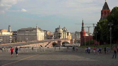 Big Moskvoretsky bridge. Moscow. 4K. Stock Footage 64708299