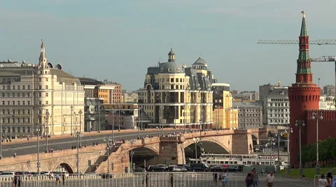 Big Moskvoretsky bridge. Moscow. Video stock 64799291