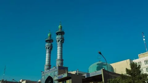 A big mosque in Tehran Stock Photos