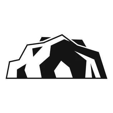Big mountain peak logo representing power and strength Stock Illustration