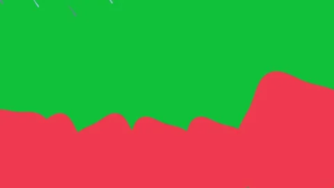 Big mountain with raining and shining moon 4k video clip in green screen Stock Footage 274473719