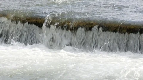 Big mountain river at spring. Stock Footage 74745164