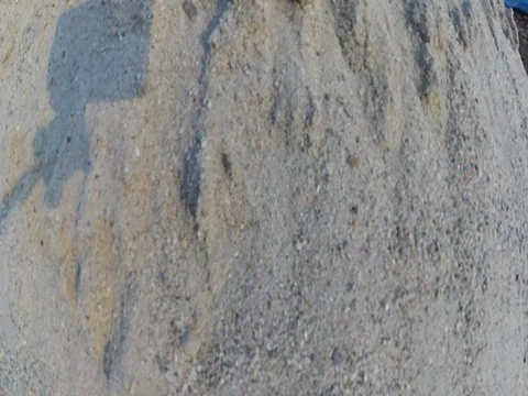 A big mountain of sand Stock Footage 75883933