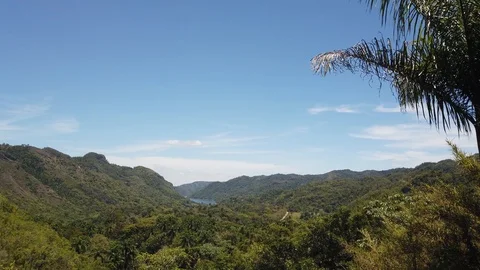 Big Mountain View on Bright Sky Day Stock Footage 109138273