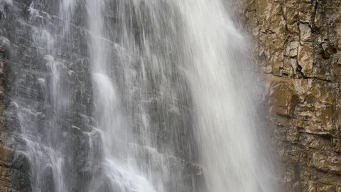 Big mountain waterfall after the rain. Stock Footage 77007520