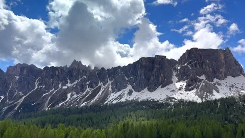 Big mountains in Dolomites Stock Footage 289002844