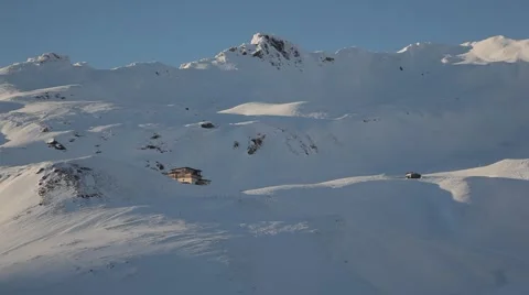 Big mountains panorama sunset Stock Footage 46152253