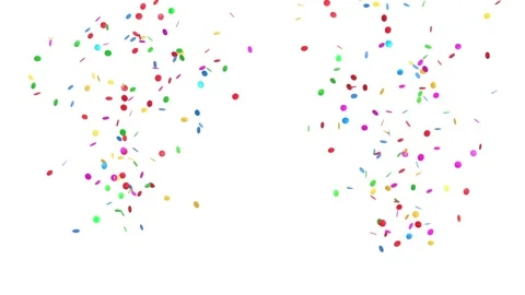 Big multicolor confetti explosion - 3D rendering Video stock 306951337