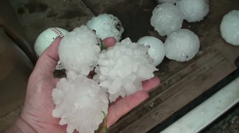 Big Nasty Hail Stock Footage 54748707