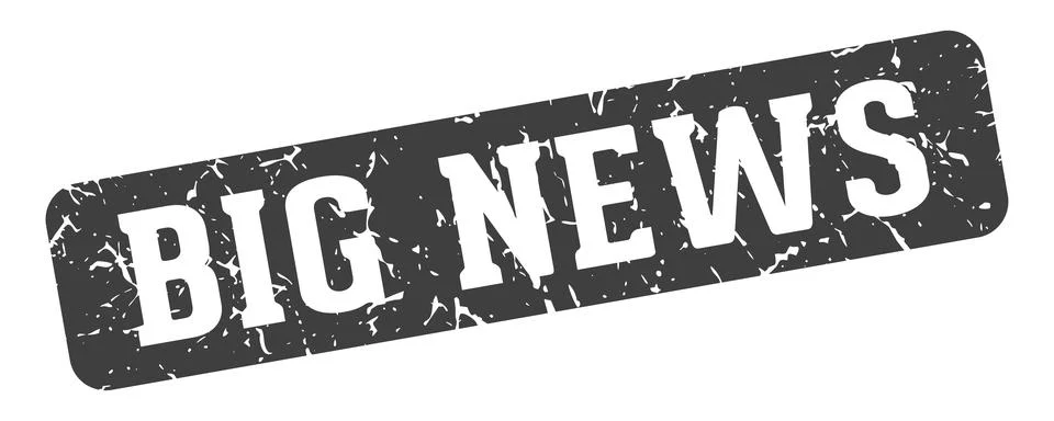 Big news rectangular sign. big news stamp Illustrazione stock