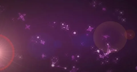 Big node dimming, cam pulling back, revealing view, nodes pulsing, drifting, Stock Footage 328655681