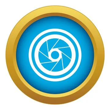 Big objective icon blue vector isolated Stock Illustration