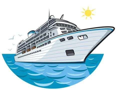 Big ocean liner Illustrazione stock