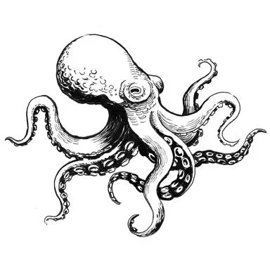 Big octopus Stock Illustration