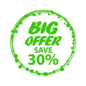 Big Offer Marks Stock Illustration