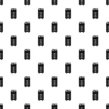 Big office printer pattern seamless Illustrazione stock