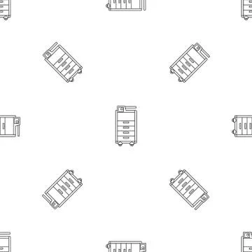 Big office printer pattern seamless Stock Illustration