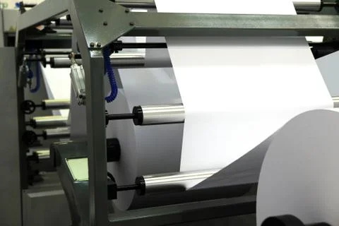 Big offset print machine Stock Photos