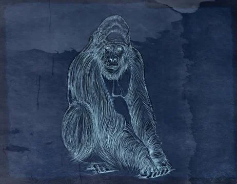 A big one gorilla Stock Illustration
