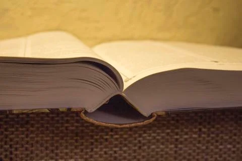 Big open book close up Foto stock
