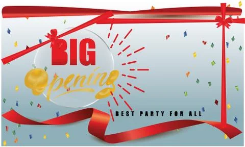 Big opening invite Illustrazione stock