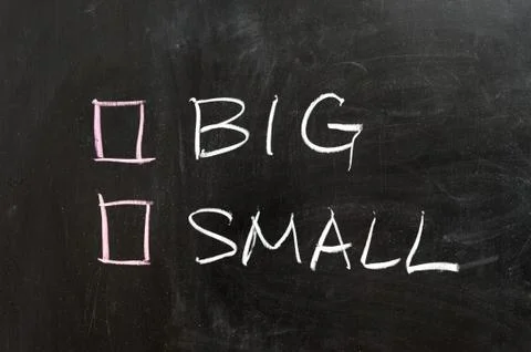 Big or small Stock Photos