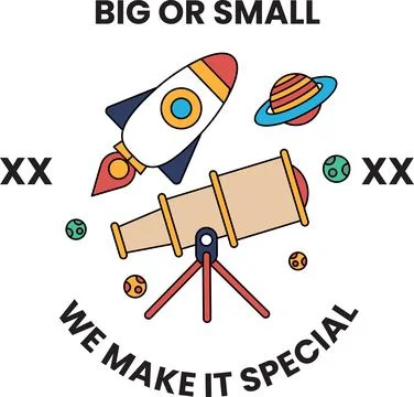 Big or small, we make it special 스톡 일러스트