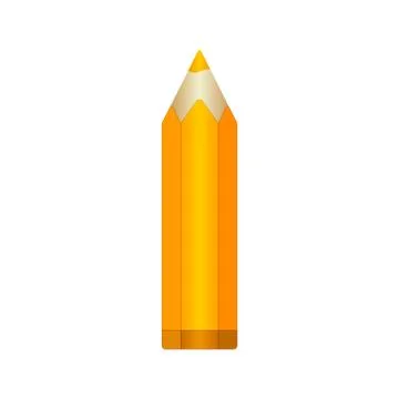 Big orange pencil. EPS10 Vector Stock Illustration