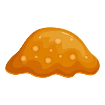 Big orange spot spreading, bubbling, and dripping down Stock Illustration