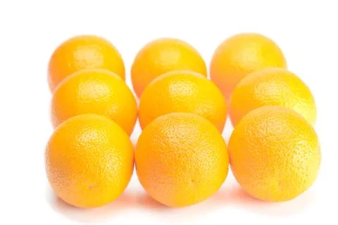Big oranges isolated on white Stock Photos
