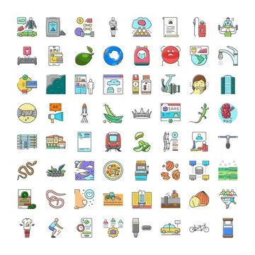 Big outline vector icon set for web Illustrazione stock